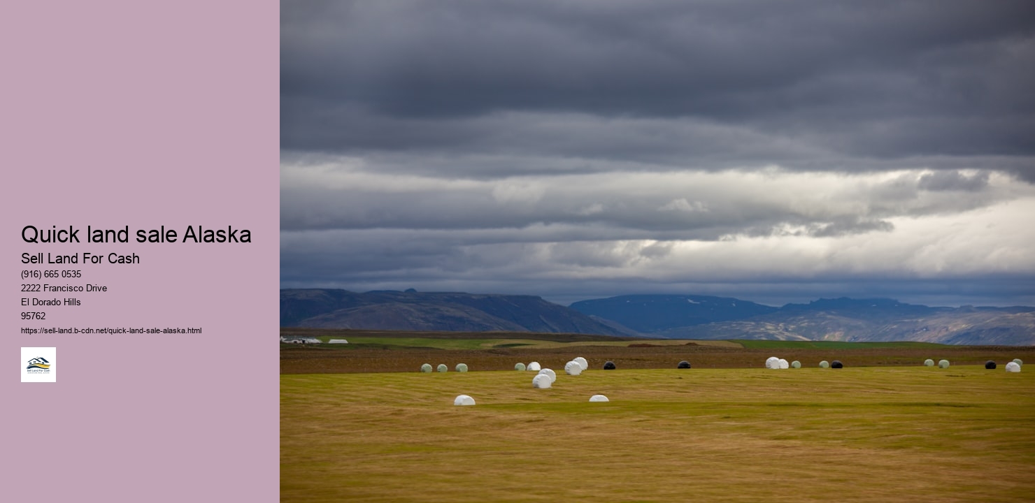 Quick land sale Alaska